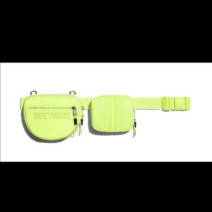 Beyoncé Adidas Ivy park neon green belt bag.